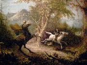 John Quidor The Headless Horseman Pursuing Ichabod Crane USA oil painting artist